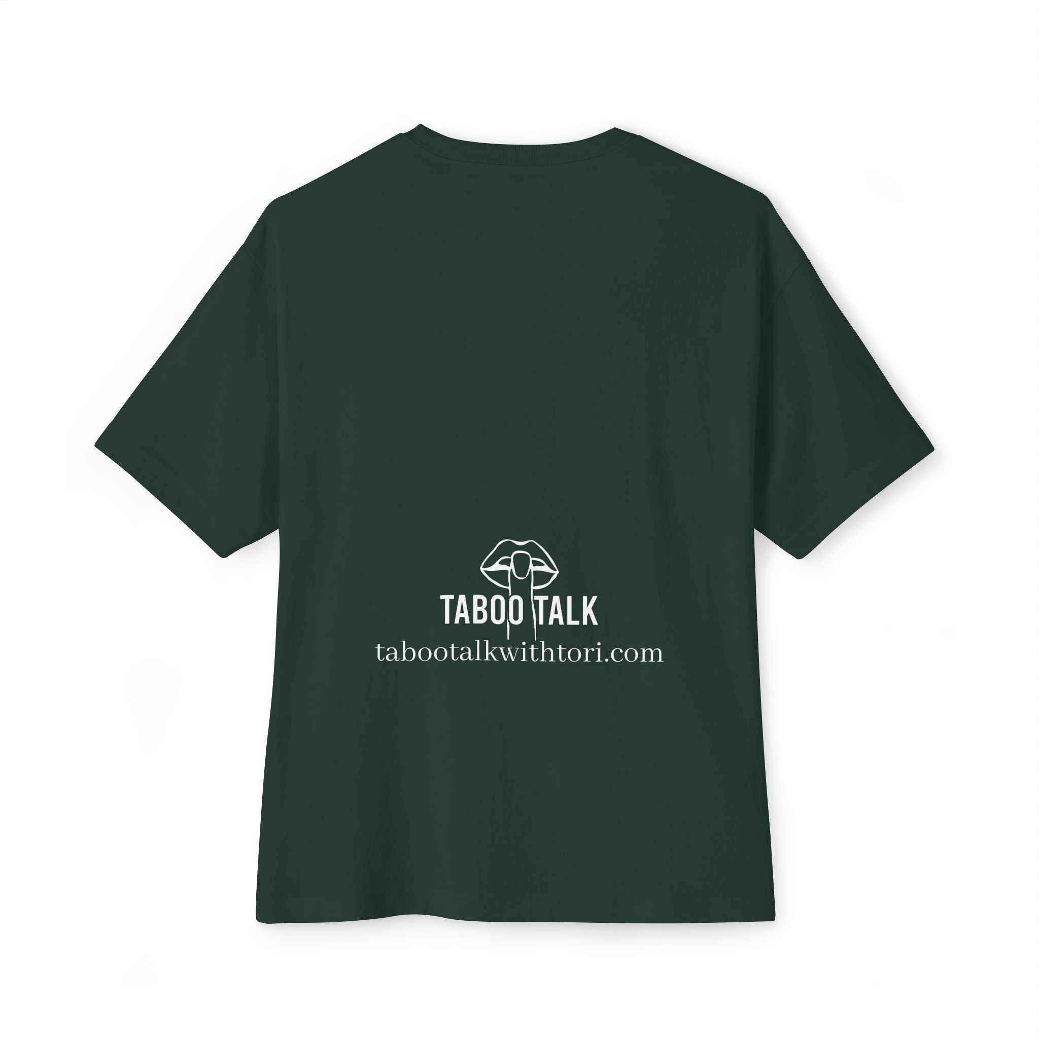 Taboo Talk Tee — "Permission to Feel Pleasure" Graphic Boxy T-Shirt