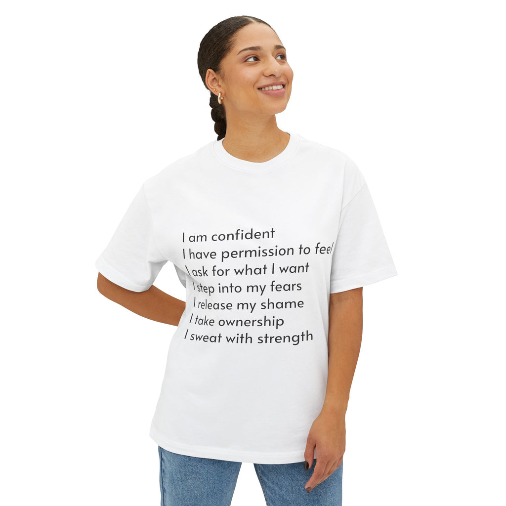 Taboo Talk Tee — "Permission to Feel Pleasure" Graphic Boxy T-Shirt