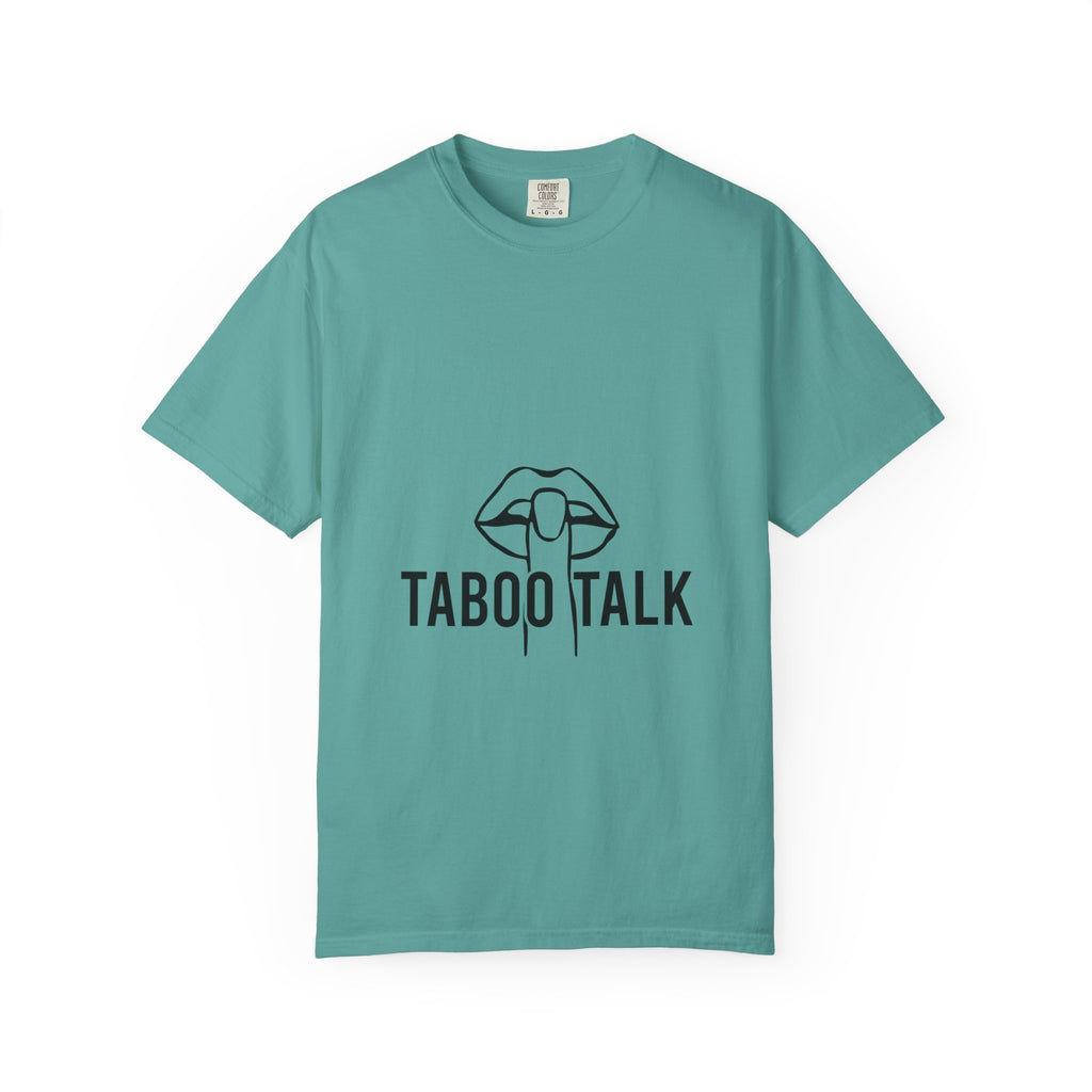 Taboo Talk Graphic T‑Shirt — Shushing Lips Logo Tee