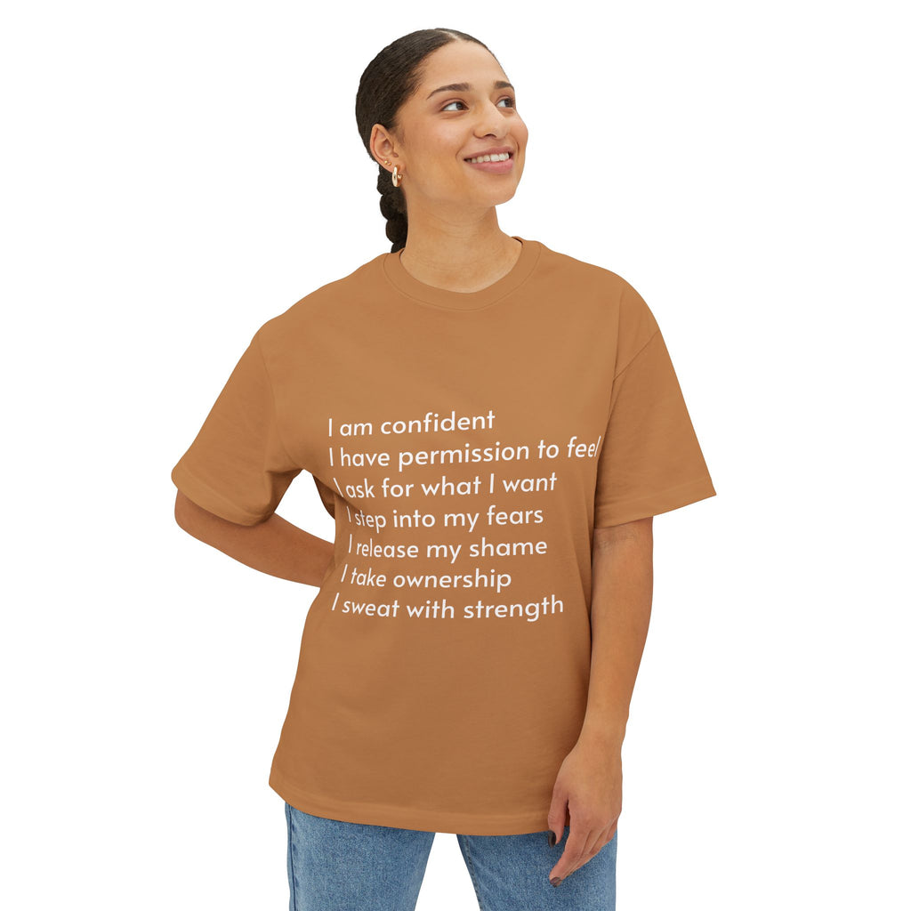 Taboo Talk Tee — "Permission to Feel Pleasure" Graphic Boxy T-Shirt