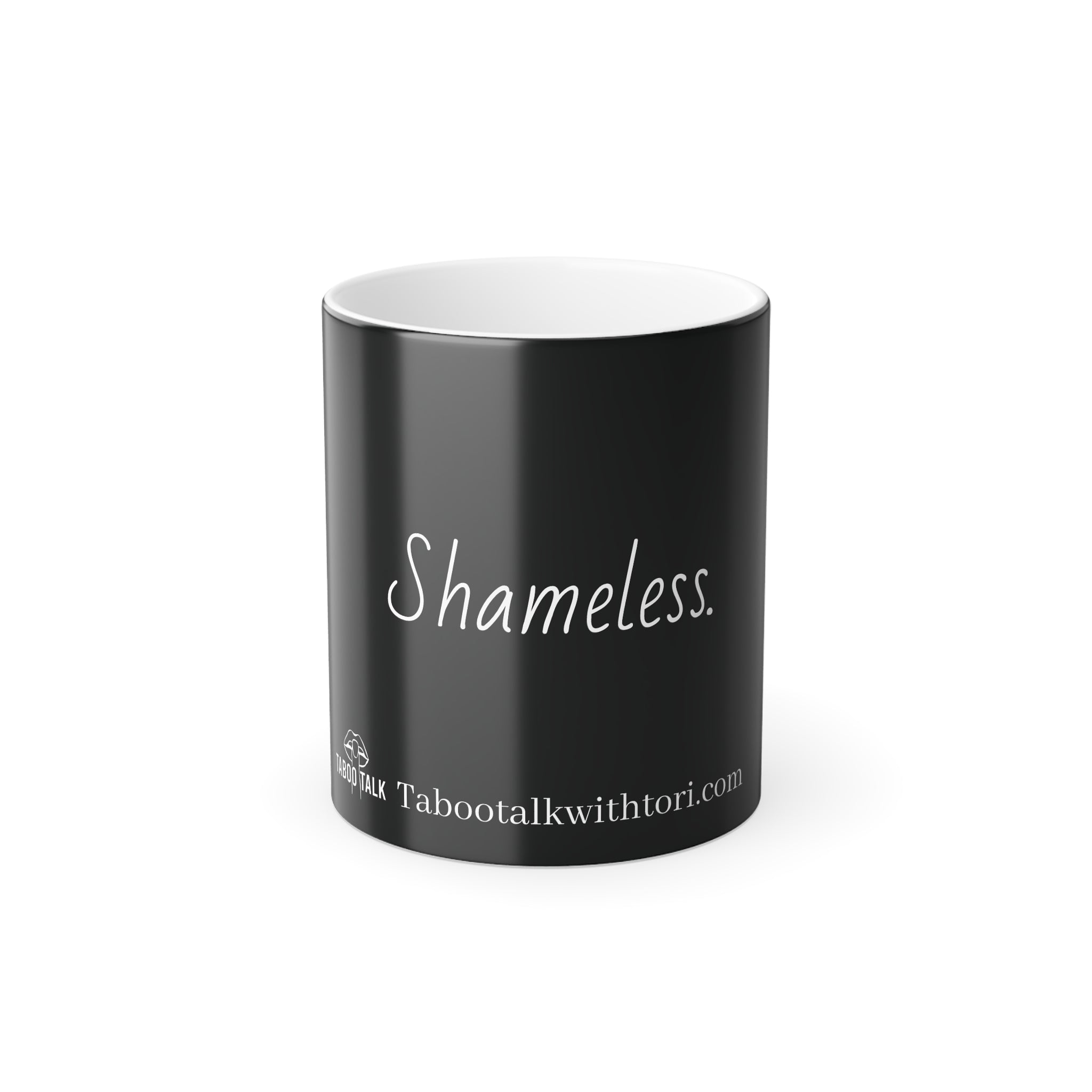 Color-Changing Mug — "Shame Less." Motivational Coffee Cup (11 oz)