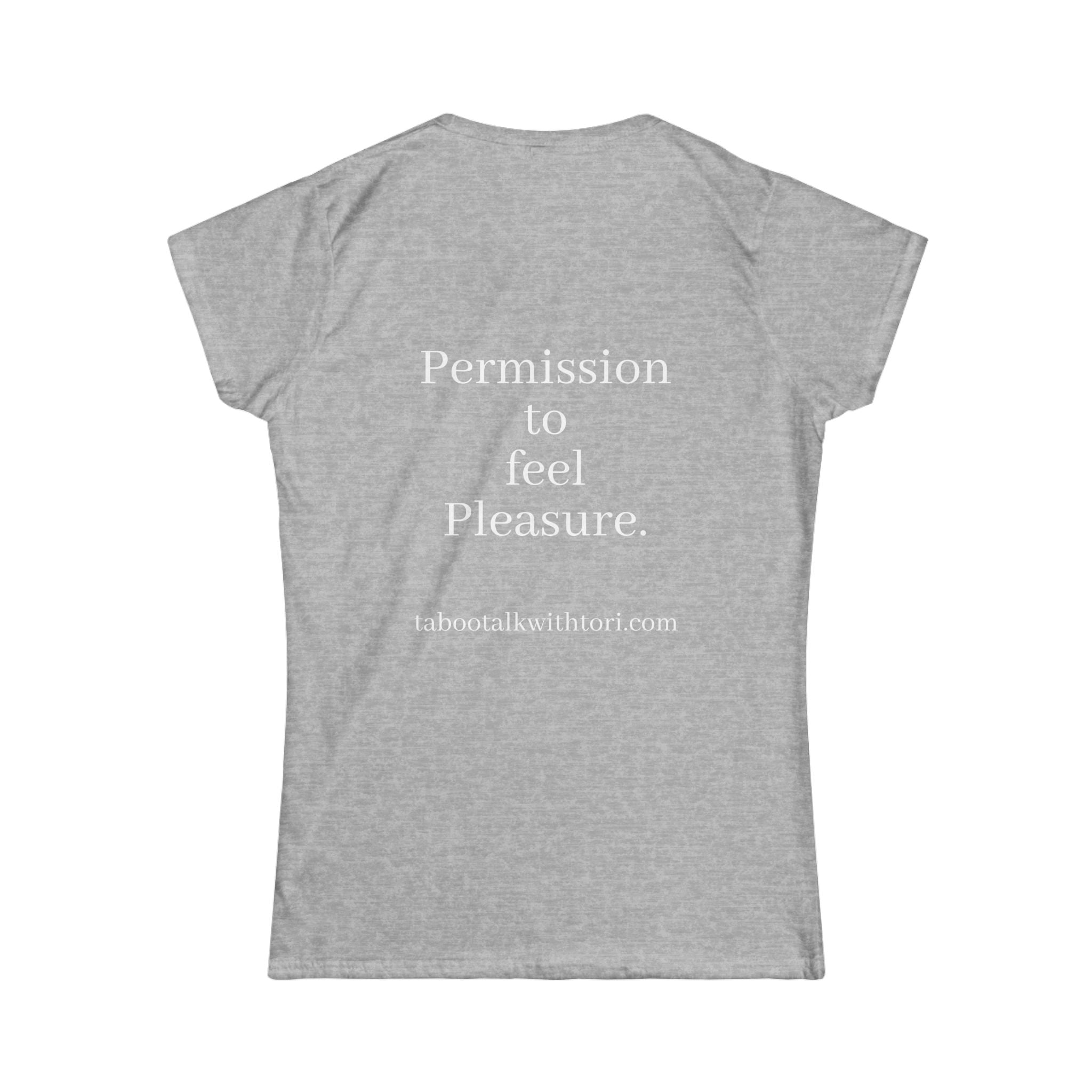 "Taboo Talk" Women's Graphic Tee — Minimal Lip Shh Design