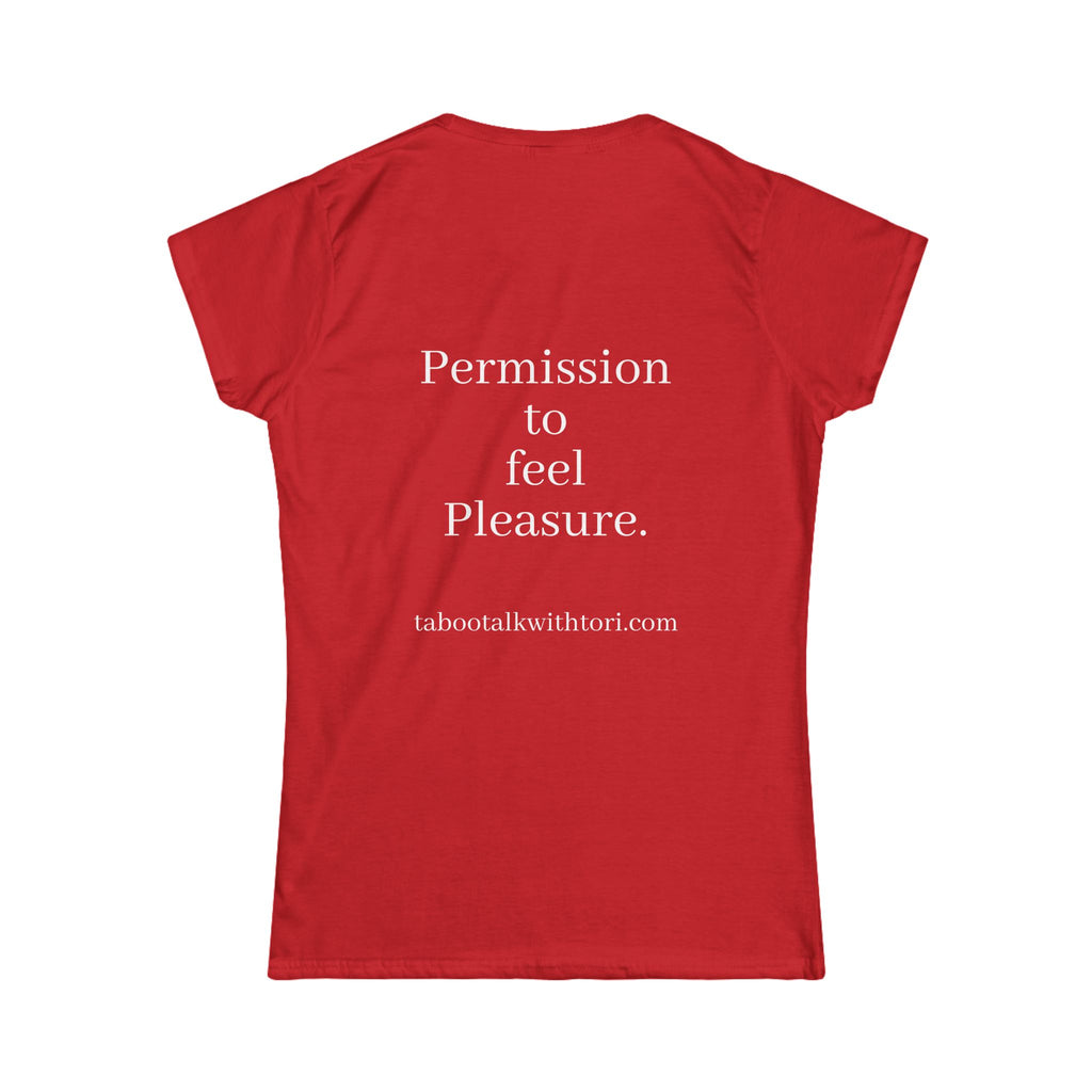 "Taboo Talk" Women's Graphic Tee — Minimal Lip Shh Design