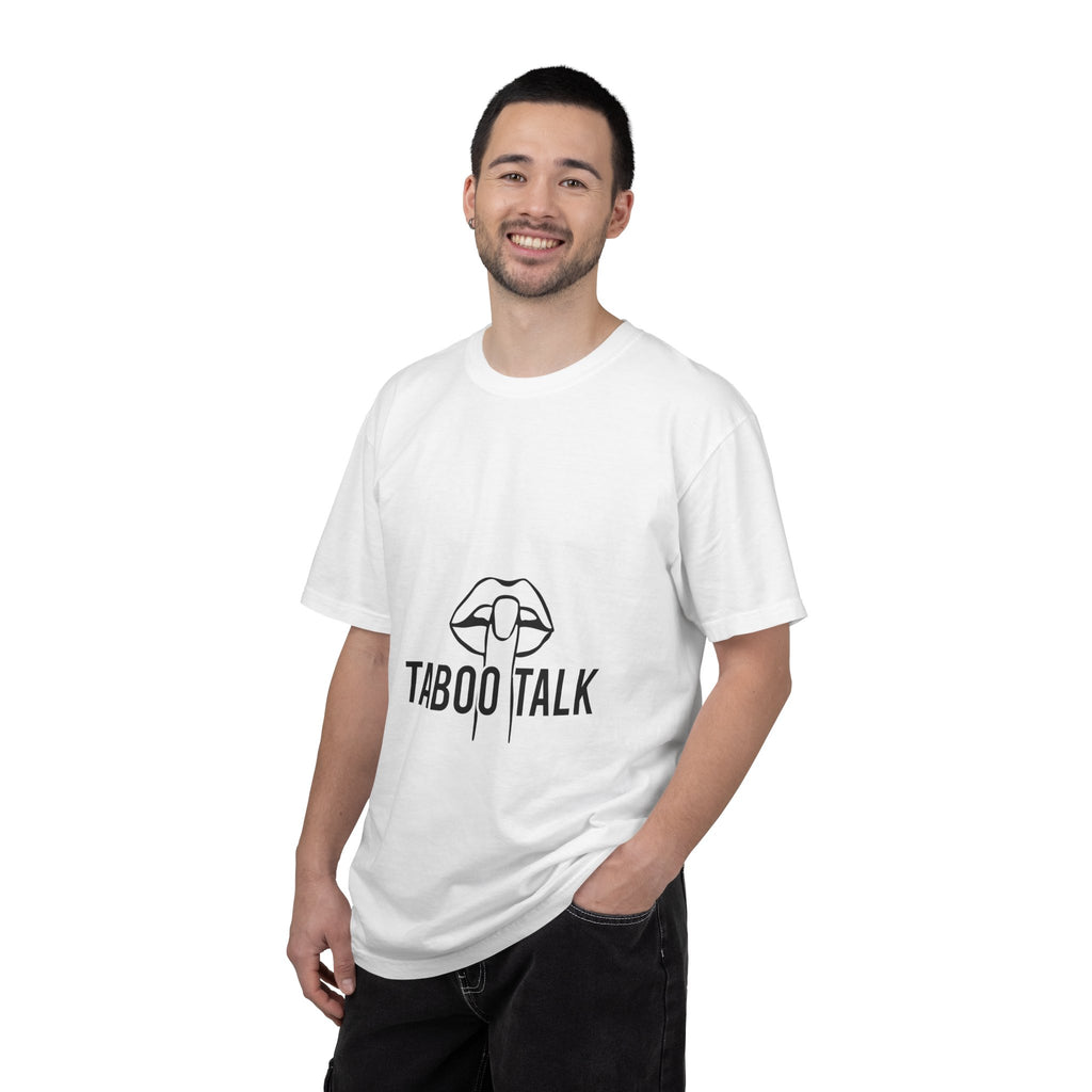 Taboo Talk Graphic T‑Shirt — Shushing Lips Logo Tee