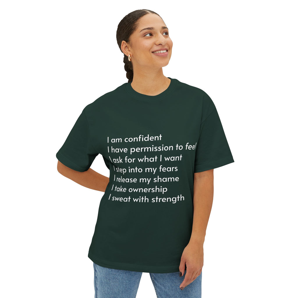 Taboo Talk Tee — "Permission to Feel Pleasure" Graphic Boxy T-Shirt