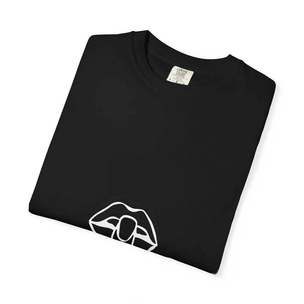 Taboo Talk Graphic T‑Shirt — Shushing Lips Logo Tee
