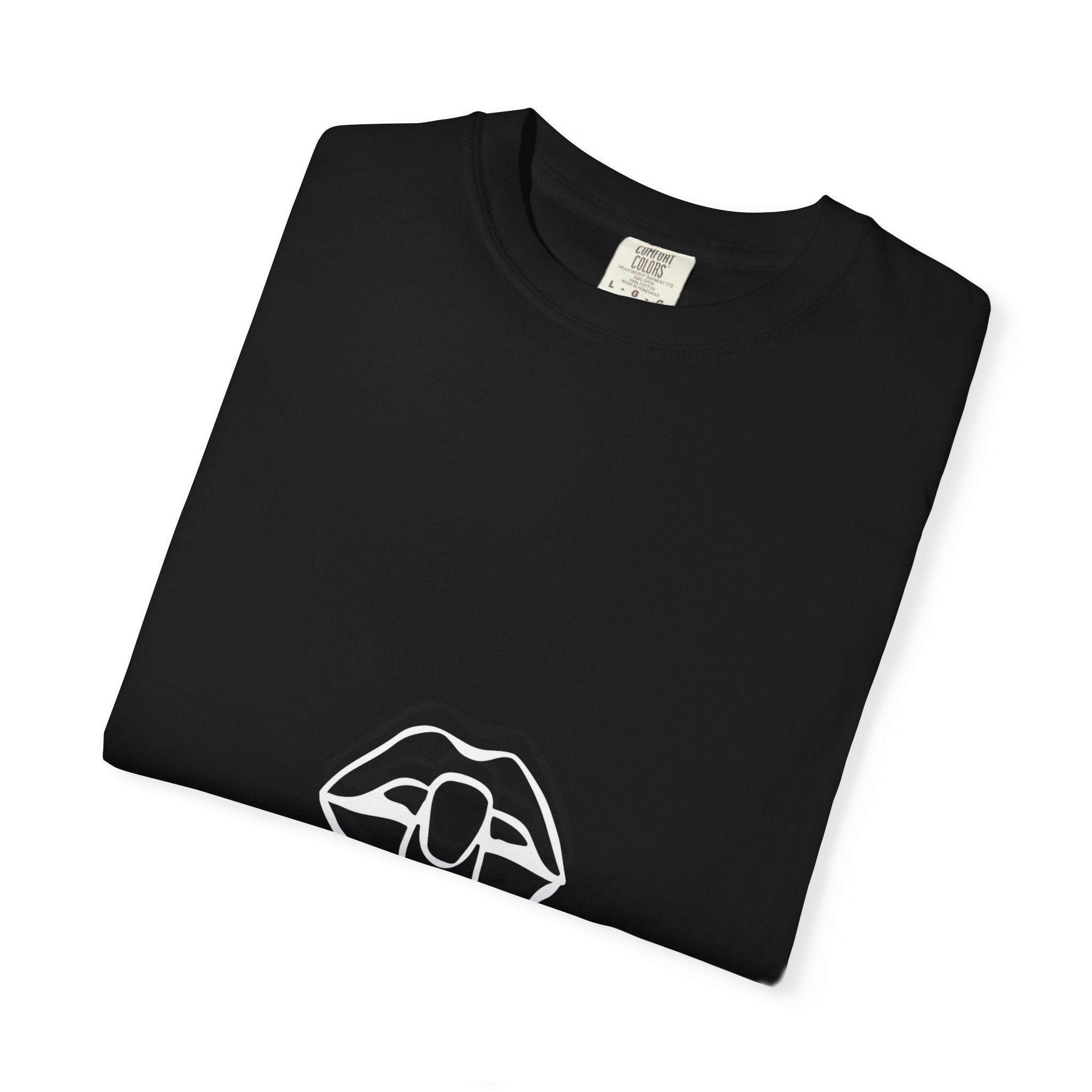 Taboo Talk Graphic T‑Shirt — Shushing Lips Logo Tee