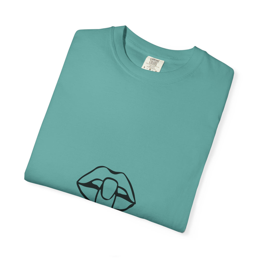 Taboo Talk Graphic T‑Shirt — Shushing Lips Logo Tee