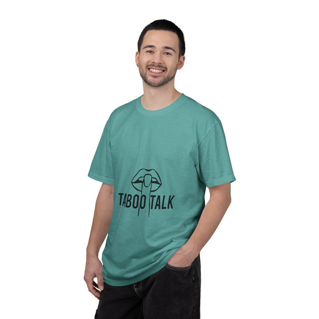 Taboo Talk Graphic T‑Shirt — Shushing Lips Logo Tee