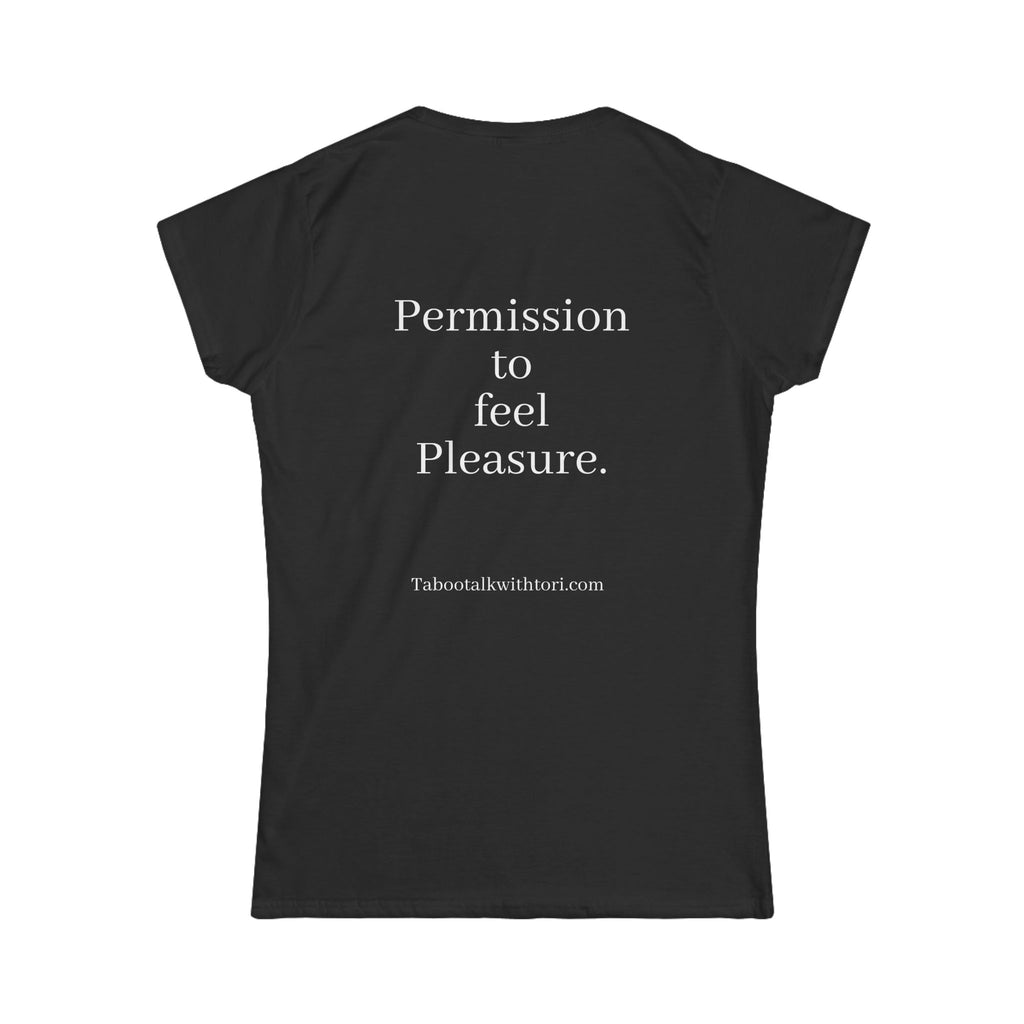 "Taboo Talk" Women's Graphic Tee — Minimal Lip Shh Design