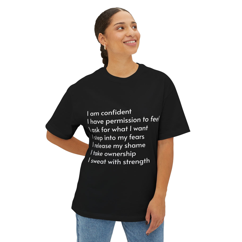 Taboo Talk Tee — "Permission to Feel Pleasure" Graphic Boxy T-Shirt