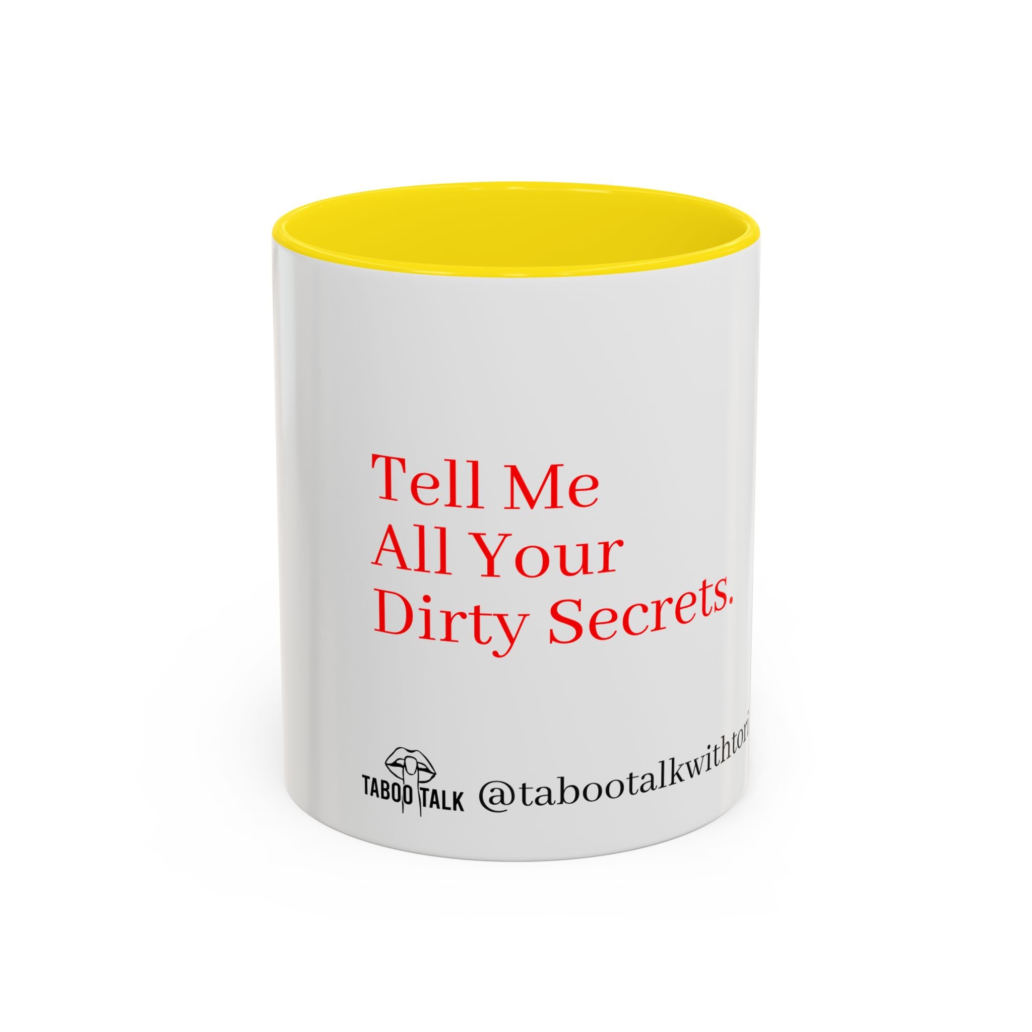 Accent Coffee Mug — 'tabootalkwithtori.com' Branded Accent Coffee Mug (11/15oz)