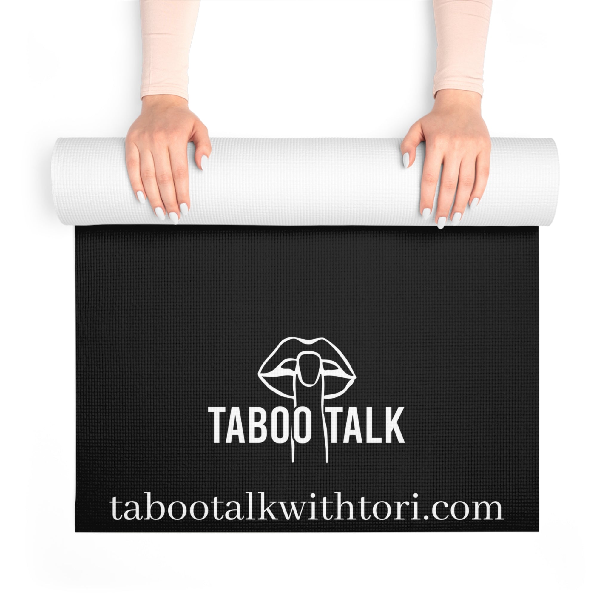 Red 'Take Me to My Edges' Foam Yoga Mat — Taboo Talk Branded Exercise Mat